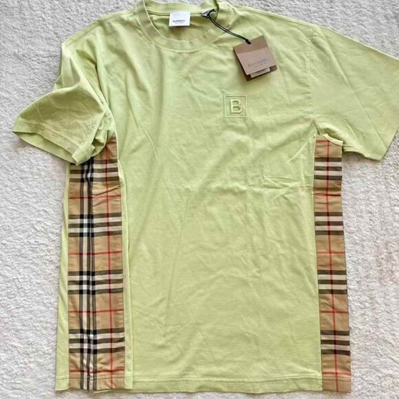 NWT Authentic  BURBERRY Item O-neck Short-sleeved T-shirt In Green - Picture 1 of 2